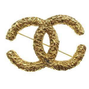 Chanel CC Brooch Pin Gold
